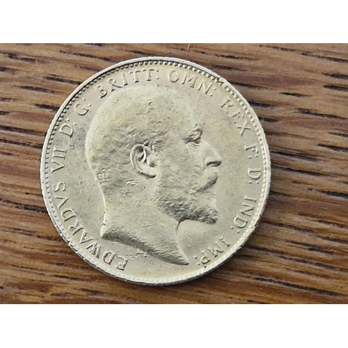 12 - British 1905 P King Edward VII One Sovereign (Full) Gold Coin, (Approx. 7.98g, Ø: 22mm, 22ct Gold)

... 