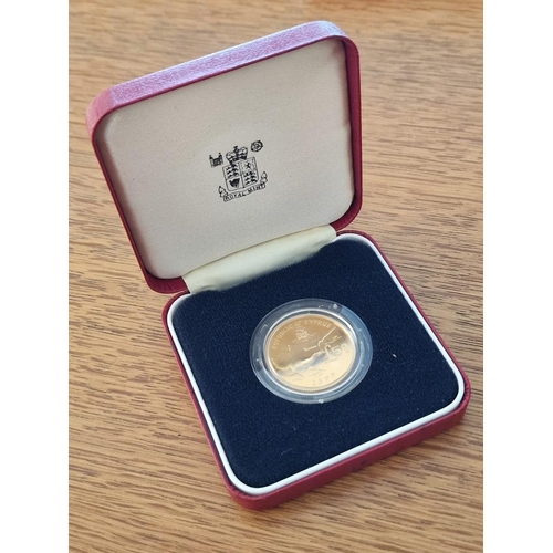 7 - Cyprus 1977 £50 Makarios 22ct Gold Uncirculated Coin in Capsule and Red Colour Presentation Case, (A... 