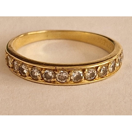 74 - 18ct Gold 12 Stone Diamond Channel Set Half Eternity Ring, Believed to be Cartier, with Ref No. 53-5... 