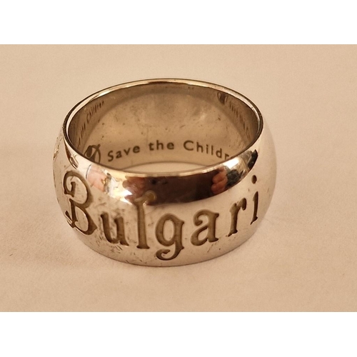 72 - Bvlgari 'Save the Children' Silver Ring, Issued in 2009 by Bvlgari in their 125th Anniversary Year a... 