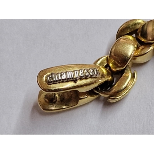 79 - 18ct Gold Bracelet by Italian Designer 'Chiampesan', Numbered Piece (0000056), (Approx. L: 20.5cm, 2... 