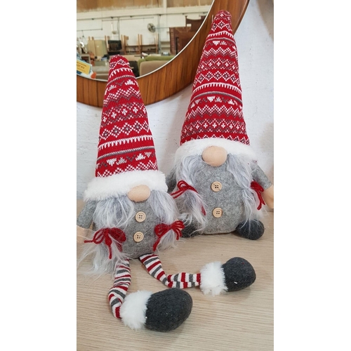 51 - 5 x Christmas Soft Toys; 2 x Plush Gnomes (H: 32cm and 42cm), and 3 x Snowmen (H: 31cm, 37cm and 47c... 