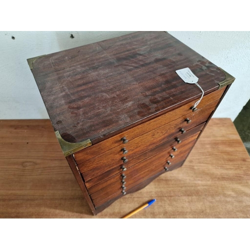 88 - Vintage Military Campaign Table Top Chest of Drawers / Collector's Cabinet / Specimen Drawers; 8-Dra... 