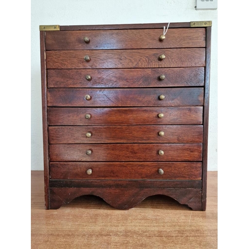 88 - Vintage Military Campaign Table Top Chest of Drawers / Collector's Cabinet / Specimen Drawers; 8-Dra... 