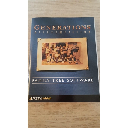 240 - Generations 'Family Tree' Software, Deluxe Edition Vintage, 'Sierra Home' (PC, 1998)