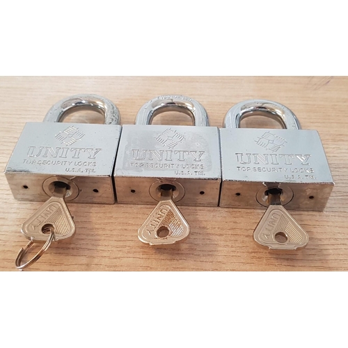 249 - 4 x 'Unity' Top Security Padlocks (Look Unused)