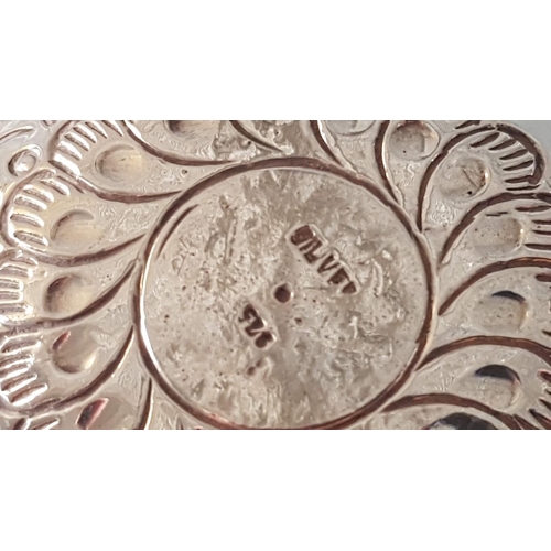 256 - 3 x Silver (925) Electroform Oriental Style Home Decor, Embossed High Ornate Floral Pattern, (Approx... 