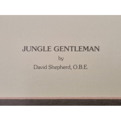 100 - Framed Limited Edition David Shepherd Print, Titled 'Jungle Gentleman', No. 1538/2000 in Gilt Frame,... 