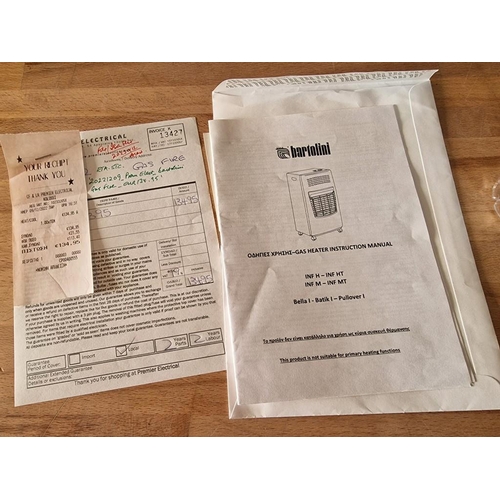 395 - 'Bartolini' Calor Gas Heater (Purchased in Dec 2022, with Receipt and Instructions)