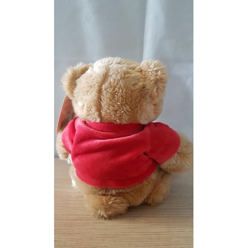 110 - 'Queen Victoria' Cunard Plush Teddy Bear in Red Sweater, October 2007, (Approx. H: 19.5cm)