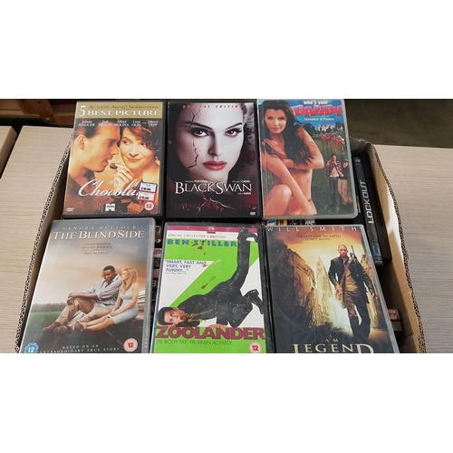 178 - Large Collection of Cross-Section DVD's, More Than 50 Pcs, Inc. Black Swan, Chocolate, I am Legend, ... 