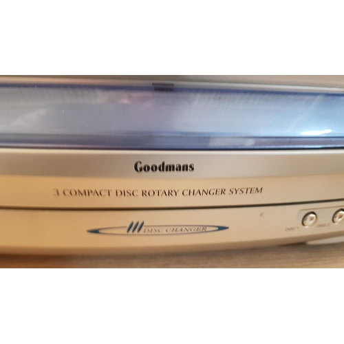 201 - 'Goodmans' Home Audio Compact & Shelf Stereos, CD/Radio/Cassette/Vinyl Player. Untested, A/F.