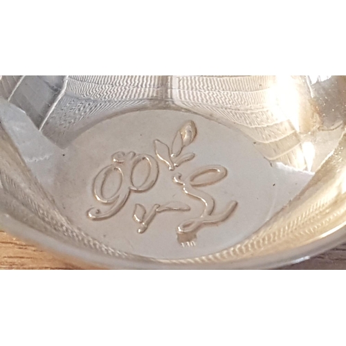 292 - 3 x Cypriot Silver 830 Dishes with Initials, (Approx. 74.6g, Ø: 8-9cm).