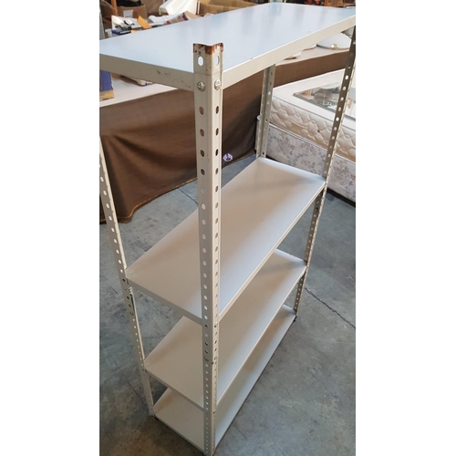 300 - Adjustable Metal/Galvanized 4-Shelf Storage Rack, (Approx. W: 81cm x D: 31cm x H: 145cm)