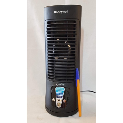 363 - 'Honeywell' QuietSet 4 Speed Tower Fan, Model HTF210BV1, * Basic Test & Working *, H:33cm.