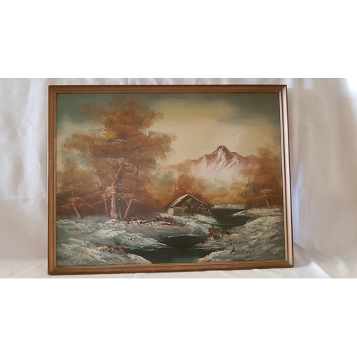 367 - Large Signed, Framed Landscape of Autumn Scenery Painting. (65cm x 50cm)