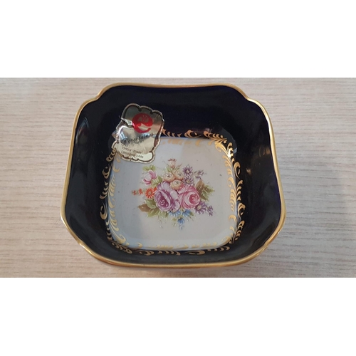 447 - 'Limoges' Porcelain Small Dishes Collection, Bon-Bon Square Bowl (12cm x 12cm x 5,5cm), Astray (14cm... 