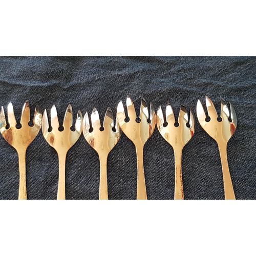 451 - Set of 6 x Classic Lefkara Style Silver Cypriot 800 Cake Forks, (Approx. 65.6g), (6)