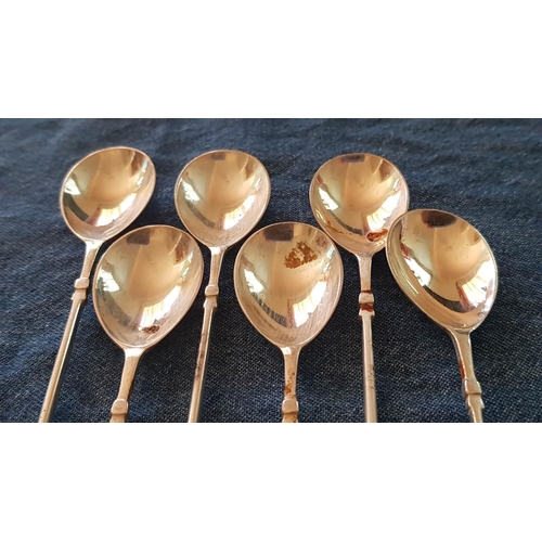 453 - Vintage Silver Cypriot 830, Set of 6x Tea Spoons (Russian Style), Approx. 88.8g