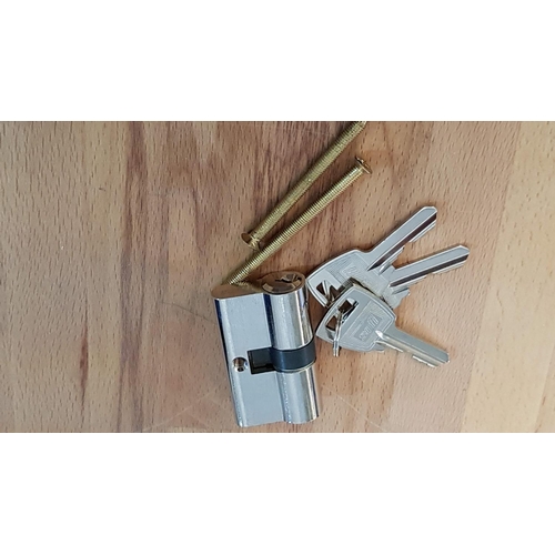 48 - 'Amig' High Safety Security Cylinder Door Lock with 2 x Keys. Looks Unused.