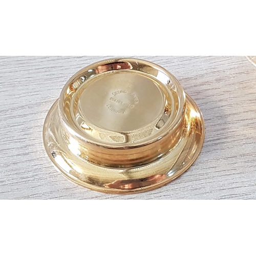 196 - Georg Jensen 'Winter Night' Classic Tealight Holder, Gold Tone, (Approx. H: 8cm)