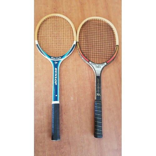 224 - Collection of Various Tennis and Squash Rackets; Different Brands (Head, Wilson, Dannay, Dunlop), 5x... 