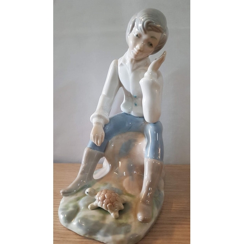 269 - Lladro Style Porcelain Figurines, Made in Spain, 'Birds' (Approx. 15.5cm x 12.5cm x 9cm), 'Girl with... 