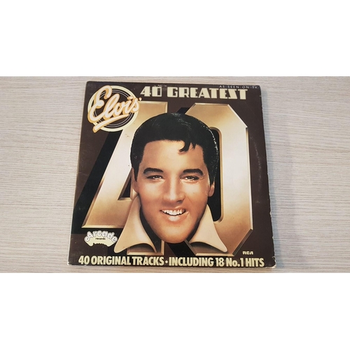 270 - Vintage Vinyl Records; King of Rock and Roll and King of Pop! 'Elvis 40 Greatest Hits' (1974) and 'M... 