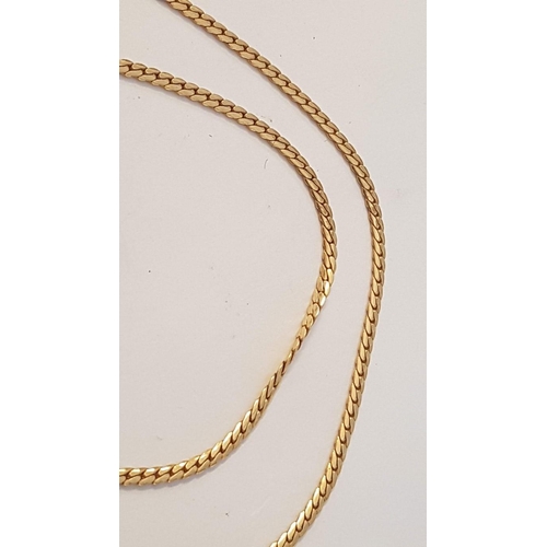 55 - 18ct Gold Necklace with Diamond Set Centre, (Approx. L 41cm, 12.9g)