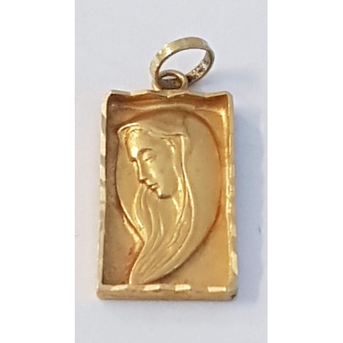 58 - Collection of 4 x 18ct Gold Charms / Pendants; Jesus, Mary and 2 x Crosses, (Approx. 3.1g Total Weig... 