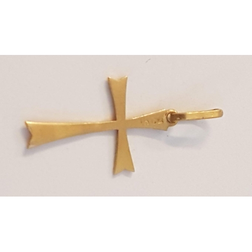 58 - Collection of 4 x 18ct Gold Charms / Pendants; Jesus, Mary and 2 x Crosses, (Approx. 3.1g Total Weig... 