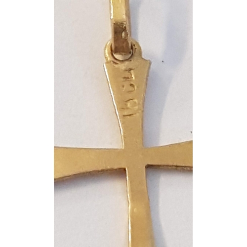 58 - Collection of 4 x 18ct Gold Charms / Pendants; Jesus, Mary and 2 x Crosses, (Approx. 3.1g Total Weig... 