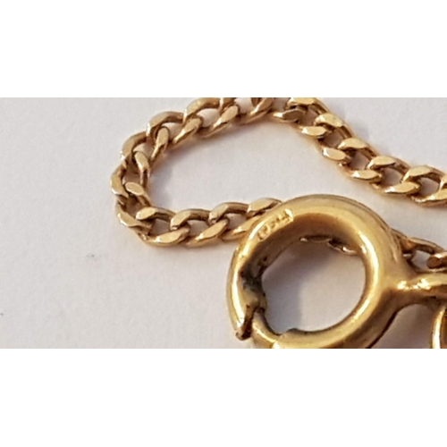 62 - 18ct Gold Double Link Twisted Bracelet with Safety Chain, (Approx. L: 19.5cm, 5.1g)