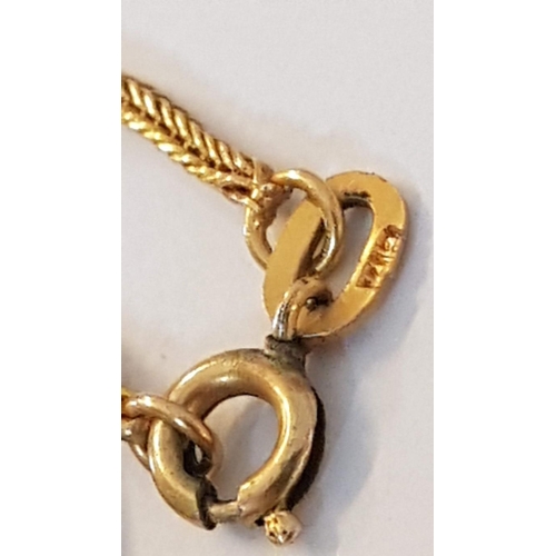 64 - Large 18ct Gold Cross Pendant (Approx. H; 5.5cm) on 18ct Gold Chain / Necklace, (Approx. L: 60cm), T... 