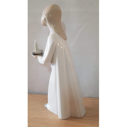 76 - Lladro 'Girl with Candle', Porcelain Figurine, Made in Spain, (#4868), H: 20.5cm.