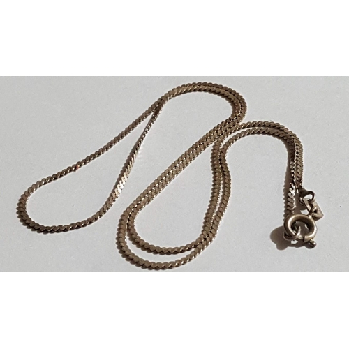 104 - Silver Jewelry, Plain Chain, Approx. 2.1g L: 40cm, Blue and Clear Stones Necklaces, Approx. 33.4g L:... 