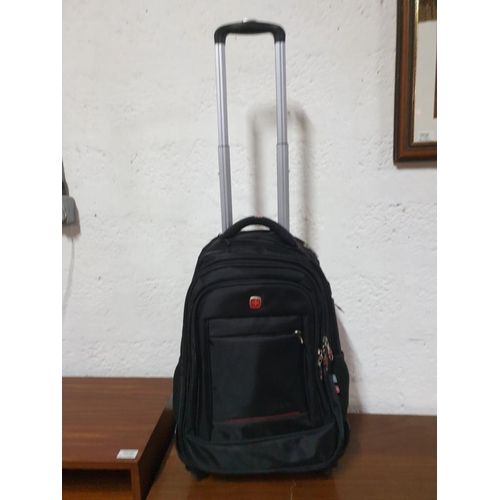 108 - Travel/Cabin Bag On Wheels With Foldaway Handle, (Approx. 55 x 36cm)