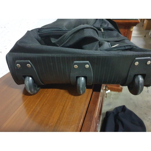 267 - Very Large Charlie Sport Travel Holdall On Wheels With Foldaway Handle 100cm x 40cm, Together With A... 