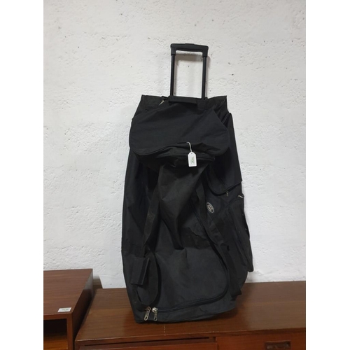 267 - Very Large Charlie Sport Travel Holdall On Wheels With Foldaway Handle 100cm x 40cm, Together With A... 