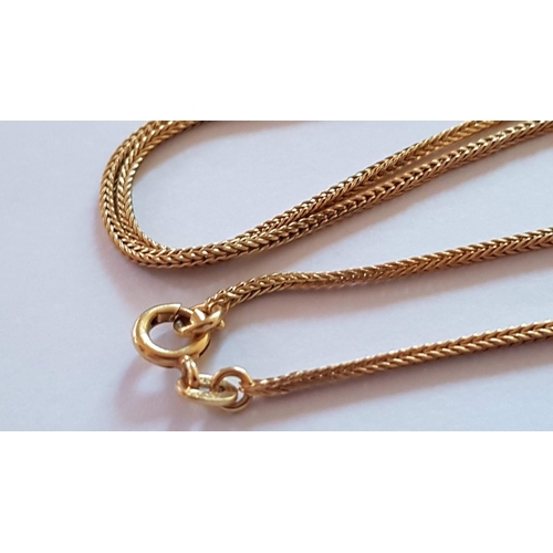 30 - Large 18ct Gold Cross Pendant (Approx. H: 5.5cm), on 18ct Gold Chain / Necklace (Approx. L: 58cm), T... 