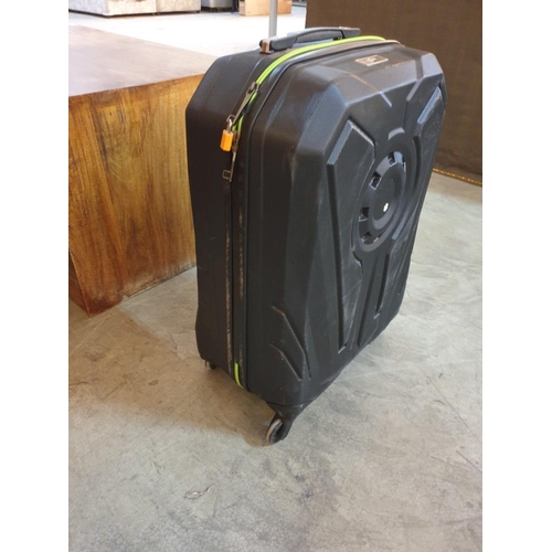 43 - 'No Fear' Black Hard Shell Suitcase, (Approx. 68cm x 28cm x 45cm)