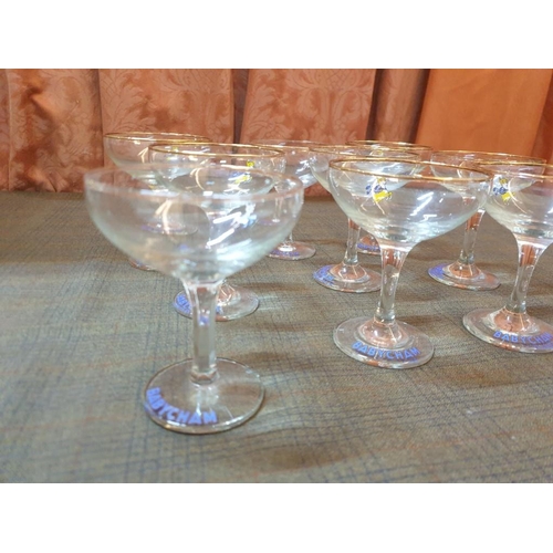 435 - 10 x Vintage Babycham Glasses