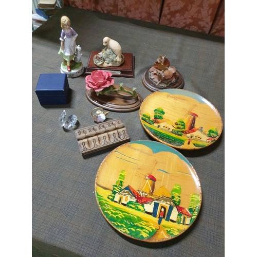 438 - Collection Of Ornaments, Wooden Plates etc