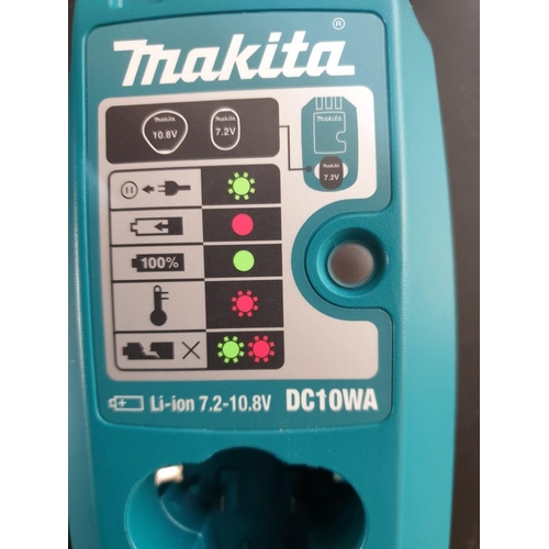 410 - Makita 7.2 - 10.8 volt Battery And Charger. (A/F, Battery Life Unkown)