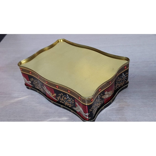 117 - Vintage 20th Century Hong Kong Metal Tin Box,
(Approx. 21.5cm x 15cm x 7.5cm).