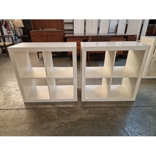 137 - 2 x White Colour IKEA 'Kallax' 2x2 Storage / Display Units, (Approx. 79 x 39 x 79cm), (2)