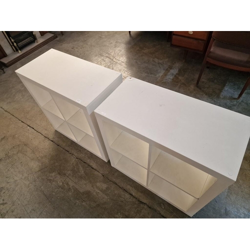 137 - 2 x White Colour IKEA 'Kallax' 2x2 Storage / Display Units, (Approx. 79 x 39 x 79cm), (2)