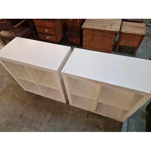 138 - 2 x White Colour IKEA 'Kallax' 2x2 Storage / Display Units, (Approx. 79 x 39 x 79cm), (2)