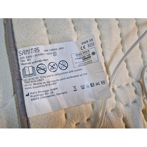 146 - 2 x Electric Blankets (Single Size); Sanitas SWB55 and Bedsure HMP-15080, * Basic Test and Working *... 