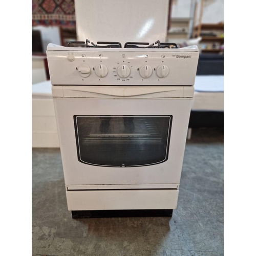 217 - 'Bompani' Free Standing Gas Oven and 4-Ring Gas Hob, White Colour